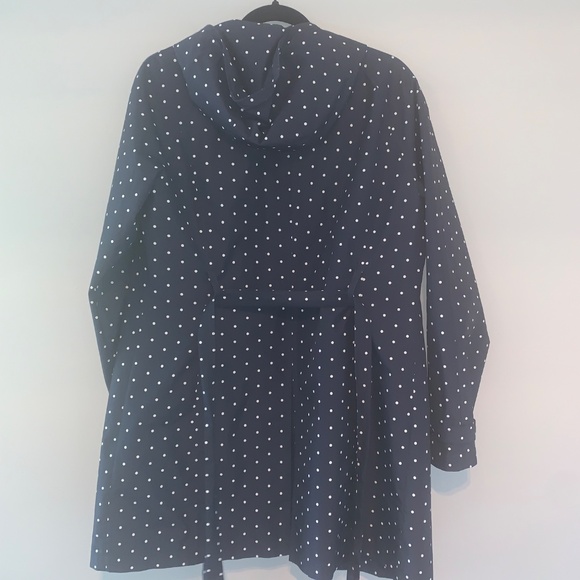 Lands’ End Blue and White Trench Jacket - Picture 2 of 7